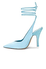 THE ATTICO Venus 105 Slingback Pump in Sky Blue, view 5, click to view large image.