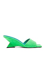 THE ATTICO Cheope 60 Mule in Fluo Green, view 1, click to view large image.