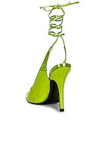 THE ATTICO Venus Sling Back Pump in Lime, view 3, click to view large image.