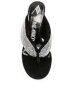 THE ATTICO Rem Sandal In Silver &amp; Black in Silver & Black, view 4, click to view large image.
