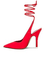 THE ATTICO Venus Slingback In Red in Red, view 5, click to view large image.