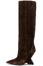 THE ATTICO Cheope Tube Boot in Dark Brown, view 5, click to view large image.