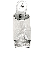 THE ATTICO Cheope Mule in Silver, view 4, click to view large image.
