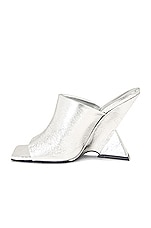 THE ATTICO Cheope Mule in Silver, view 5, click to view large image.