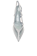 THE ATTICO Venus Chrome Pump in Dusty Baby, view 4, click to view large image.
