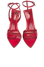 THE ATTICO GG Sandal in Vibrant Red, view 4, click to view large image.