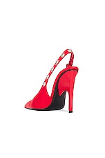THE ATTICO Cosmo Slingback Pump in Vibrant Red, view 3, click to view large image.