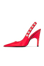 THE ATTICO Cosmo Slingback Pump in Vibrant Red, view 5, click to view large image.