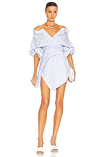 Alexander Wang Wrap Front Off the Shoulder Shirt Dress in