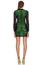Alexander Wang Double Layer Mini Dress in Black & Iguana, view 3, click to view large image.