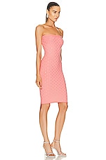 Alexander Wang Strapless Midi Dress in Anime Pink, view 2, click to view large image.