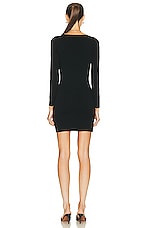 Alexander Wang Hybrid Mini Dress in Black, view 3, click to view large image.