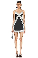 Alexander Wang Lace Mini Dress in Black, view 1, click to view large image.