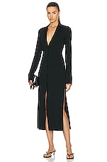 Alexander Wang Button Down Shirt Dress in Black, view 1, click to view large image.