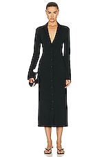 Alexander Wang Button Down Shirt Dress in Black, view 2, click to view large image.