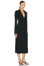 Alexander Wang Button Down Shirt Dress in Black, view 3, click to view large image.