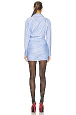 Alexander Wang Draped Back Dress in Oxford, view 4, click to view large image.