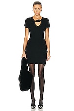 Alexander Wang Short Sleeve Mini Dress in Black, view 1, click to view large image.