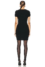 Alexander Wang Short Sleeve Mini Dress in Black, view 3, click to view large image.