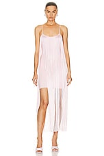 Alexander Wang Fringe Mini Dress in Cradle Pink, view 1, click to view large image.