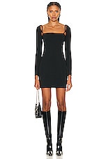 Alexander Wang Long Sleeve Mini Dress in Black, view 1, click to view large image.