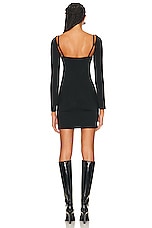 Alexander Wang Long Sleeve Mini Dress in Black, view 3, click to view large image.