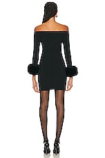 Alexander Wang Off The Shoulder Mini Dress in Black, view 3, click to view large image.