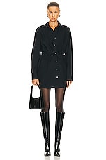 Alexander Wang Double Layered Shirt Dress in Black, view 1, click to view large image.