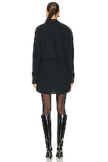 Alexander Wang Double Layered Shirt Dress in Black, view 3, click to view large image.