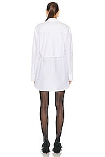 Alexander Wang Double Layered Shirt Dress in White, view 3, click to view large image.