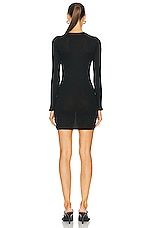 Alexander Wang Long Sleeve Crewneck Dress in Black, view 4, click to view large image.