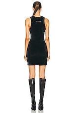 Alexander Wang Mini Tank Dress With Crystal Dragon Hotfix in Washed Pepper, view 3, click to view large image.