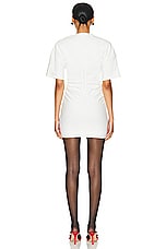 Alexander Wang Drop Shoulder Crew Neck Mini Dress in Natural, view 3, click to view large image.