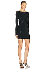 Alexander Wang Boatneck Mini Dress in Black, view 2, click to view large image.