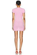 Alexander Wang Short Sleeve Crewneck Dress in Begonia Pink, view 3, click to view large image.
