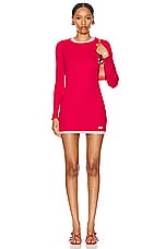 Alexander Wang Short Sleeve Crewneck Dress in Begonia Pink, view 4, click to view large image.