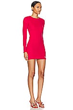 Alexander Wang Long Sleeve Crewneck Dress in Barberry, view 2, click to view large image.