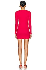Alexander Wang Long Sleeve Crewneck Dress in Barberry, view 3, click to view large image.