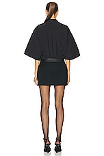 Alexander Wang Mini Shirt Dress in Black, view 3, click to view large image.