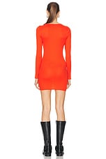 Alexander Wang Long Sleeve Mini Dress in Fiery Red, view 4, click to view large image.