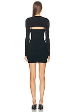 Alexander Wang Mini Dress With Cropped Cardigan in Black, view 3, click to view large image.