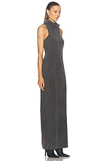 Alexander Wang Cowl Neck Long Dress in Washed Charcoal, view 2, click to view large image.