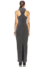 Alexander Wang Cowl Neck Long Dress in Washed Charcoal, view 4, click to view large image.