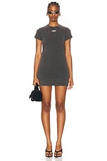 Alexander Wang Shrunken Tee Mini Dress in Washed Cedar | FWRD