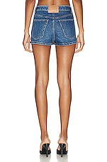 Alexander Wang Mid Rise Stretch Skort in Deep Blue, view 3, click to view large image.