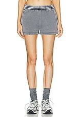 Alexander Wang Essential Terry Sweatshort in Acid Fog, view 1, click to view large image.