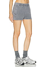 Alexander Wang Essential Terry Sweatshort in Acid Fog, view 2, click to view large image.