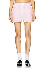 Alexander Wang Classic Boxer Short in Light Pink, view 1, click to view large image.