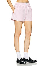 Alexander Wang Classic Boxer Short in Light Pink, view 2, click to view large image.