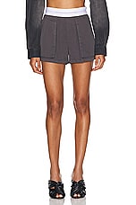 Alexander Wang High Waisted Cargo Rave Short in Off Black, view 1, click to view large image.